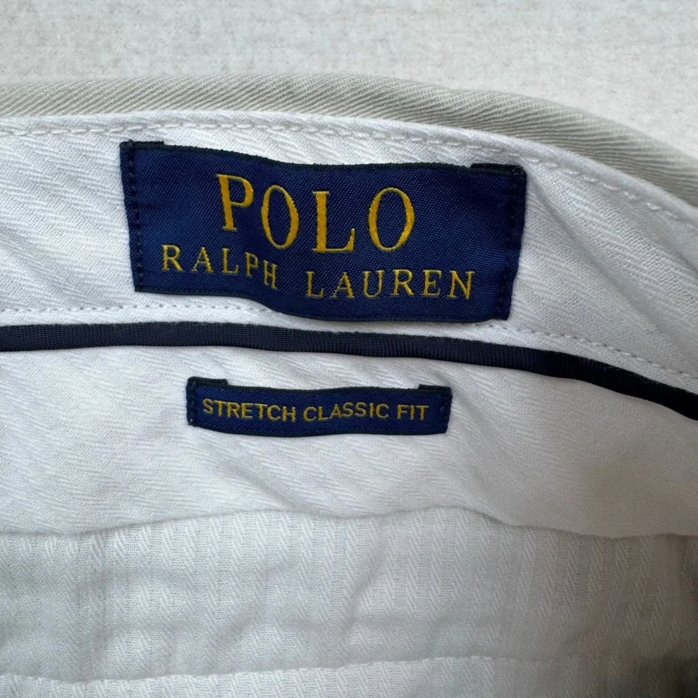 Polo Ralph Lauren Men Shorts 32 Stretch Classic Fit Chino Khaki Flat Front‎ 9